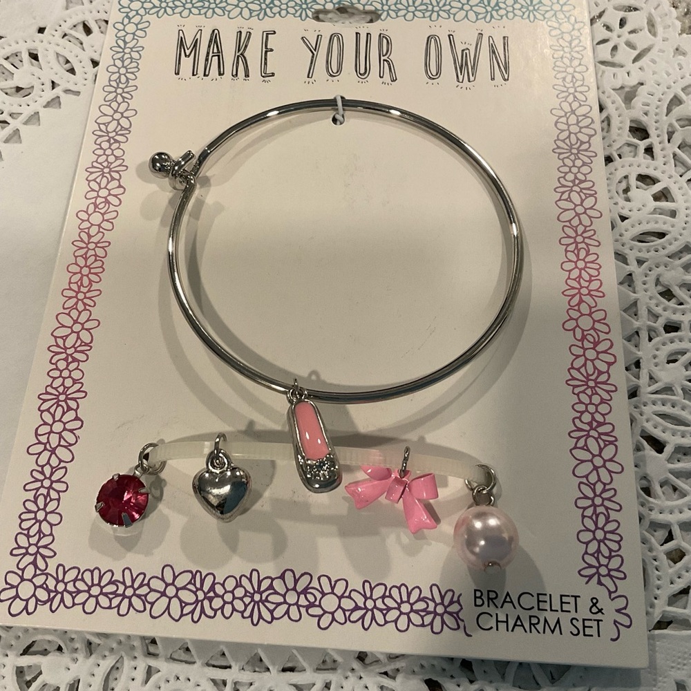 MAKE YOUR OWN CHARM BANGLE BALLET BRACELET CHILDREN SZ NEW